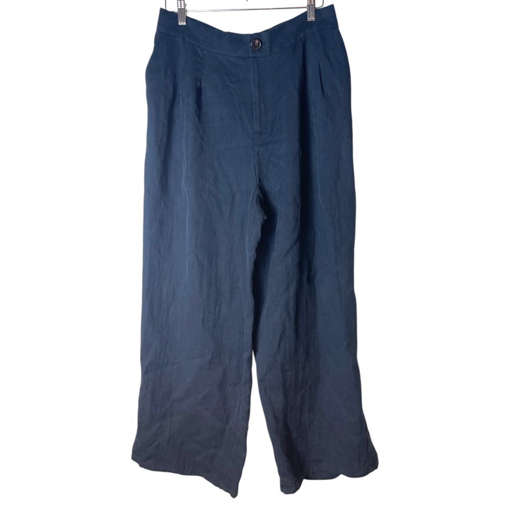 Anthropologie Melloday Blue Wide Leg Tencel Blend Elastic Waist Pants XL